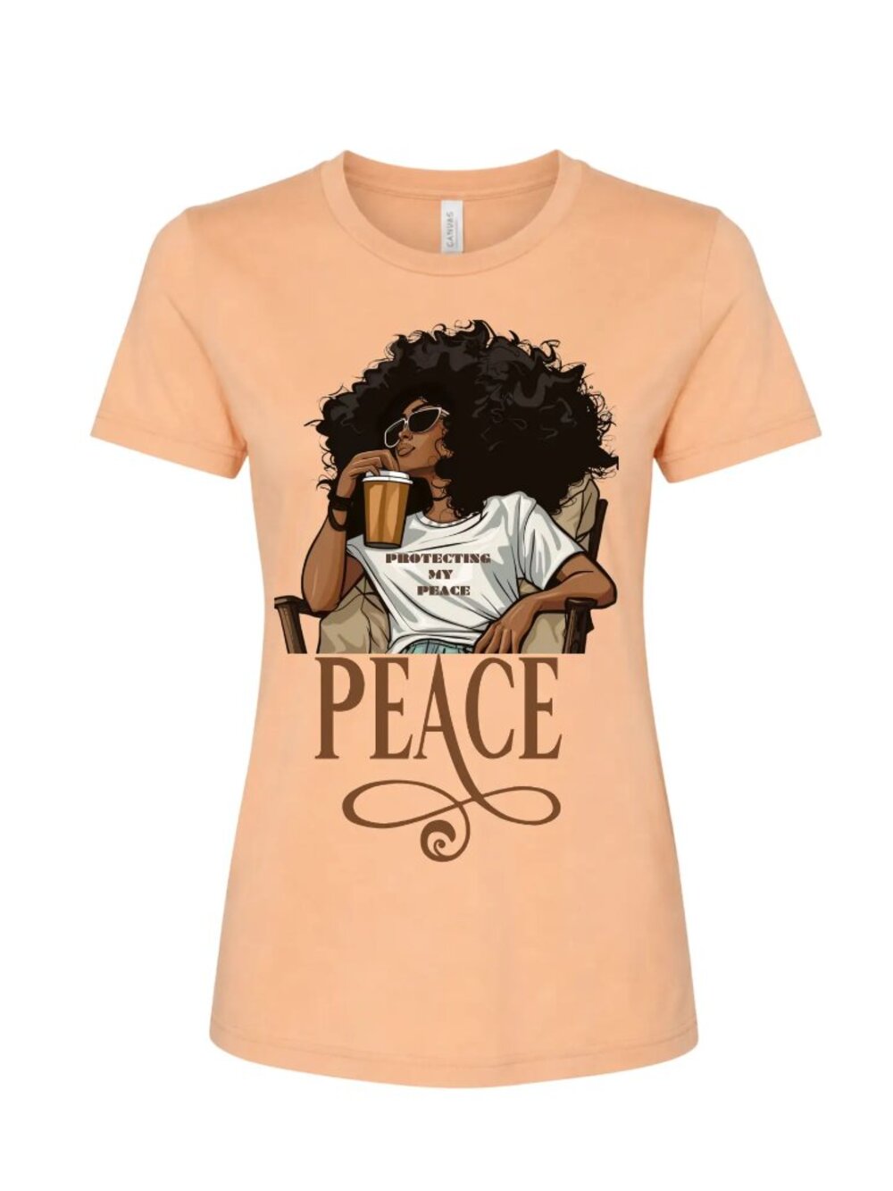 Women's T Shirt Protecting My Peace Graphic